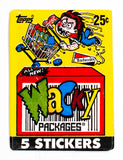 Vintage Topps 1990 Wacky Packs Stickers ONE WAX PACK Trading Cards