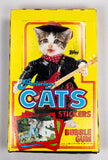 Vintage Topps 1983 Perlorian Cats Trading Sticker Cards ONE PACK Cat Kitten 80's