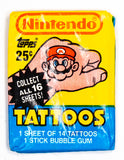Vintage Topps 1989 Nintendo Tattoos ONE WAX PACK Cards Mario Zelda Link Punch Out