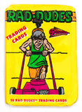 Vintage 1990 Pacific Rad Dudes Trading Cards FOUR WAX PACKS 90's Pop Art Pack