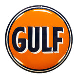 Gulf Oil and Gas Premium Embossed Metal Sign Ande Rooney Service Station