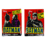 Vintage 1989 Topps Batman Jumbo packs TWO PACKS Trading Cards Joker DC Comics Justice League
