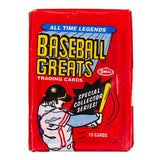 Vintage 1991 Swell Baseball Greats Cards ONE WAX PACK MLB Babe Ruth Ty Cobb