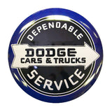 Dependable Dodge Cars and Trucks Round Dome Tin Metal Sign RAM Charger Challenger