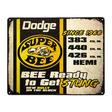 Dodge Super Bee Since 1968 Tin Metal Sign Challenger Charger Dart Ram Truck