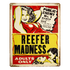 Reefer Madness Movie Poster Tin Metal Sign Adults Only Weed Marijuana Pot